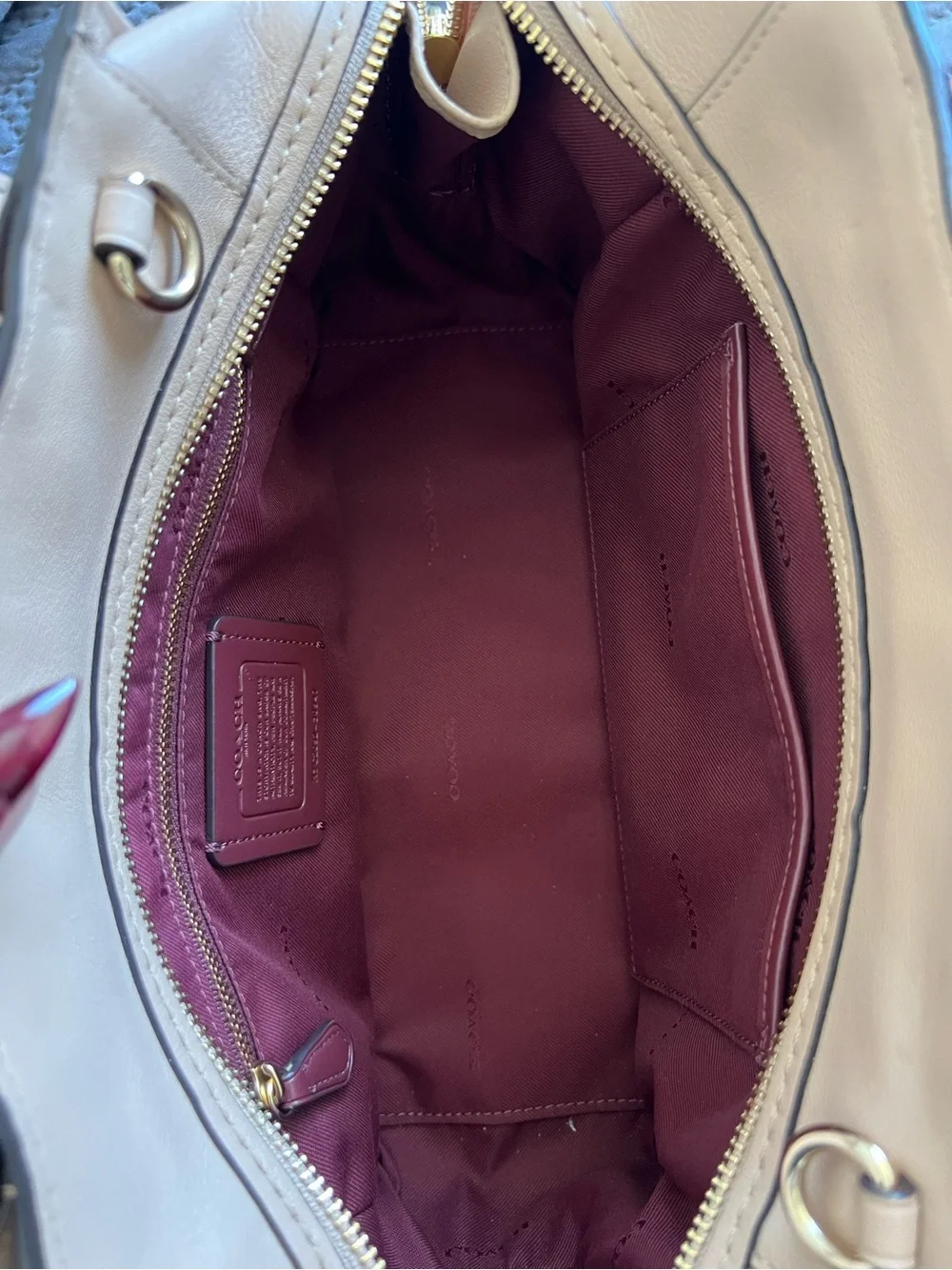 Coach Dreamer Leather Satchel with Gold Hardware